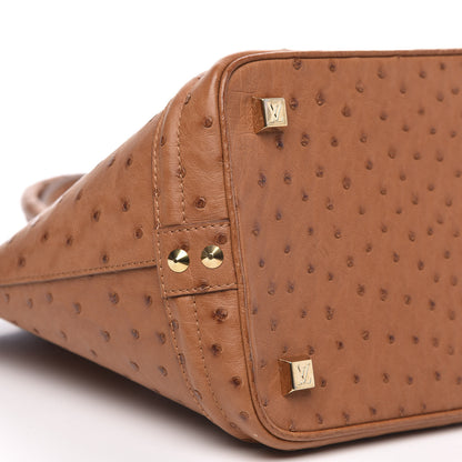 Louis Vuitton Ostrich Lockit MM Cognac 7 of 10