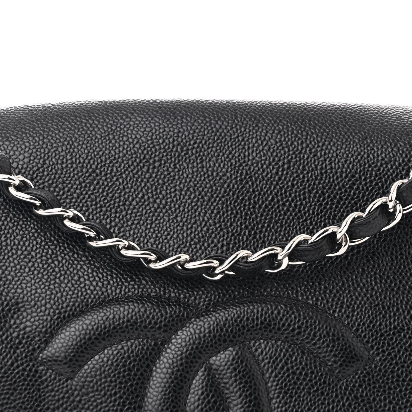 Caviar Large Timeless CC Flap Black