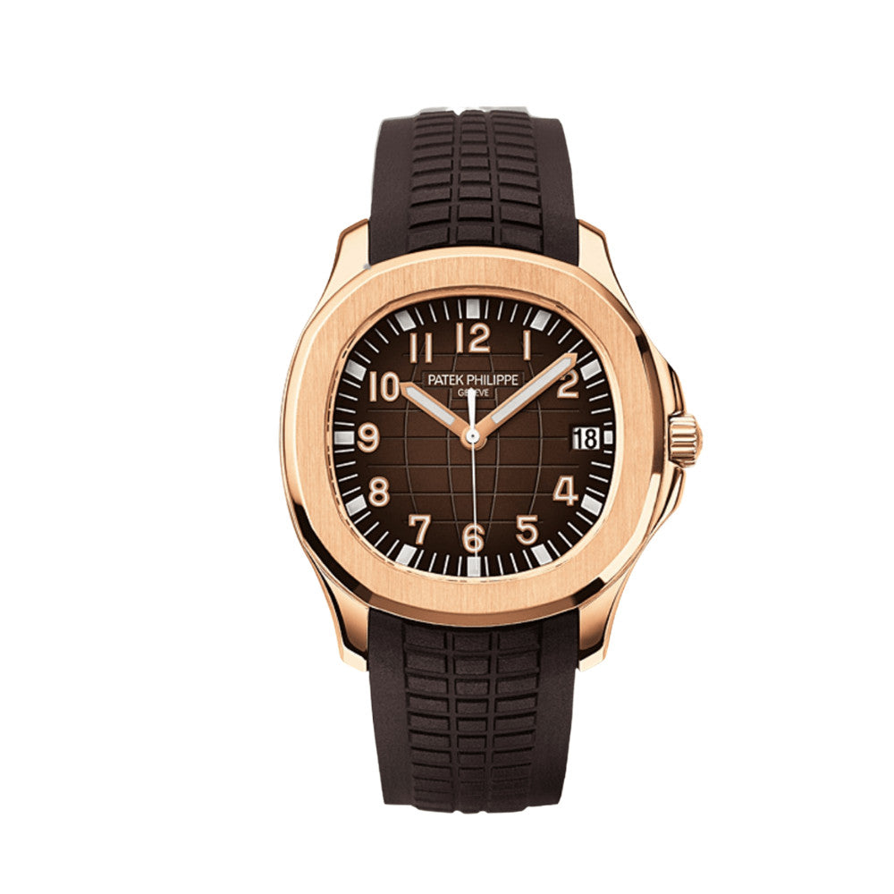 Patek Philippe 18K Rose Gold Rubber 40mm Aquanaut Automatic Watch Brown 5167R-001 1 of 1