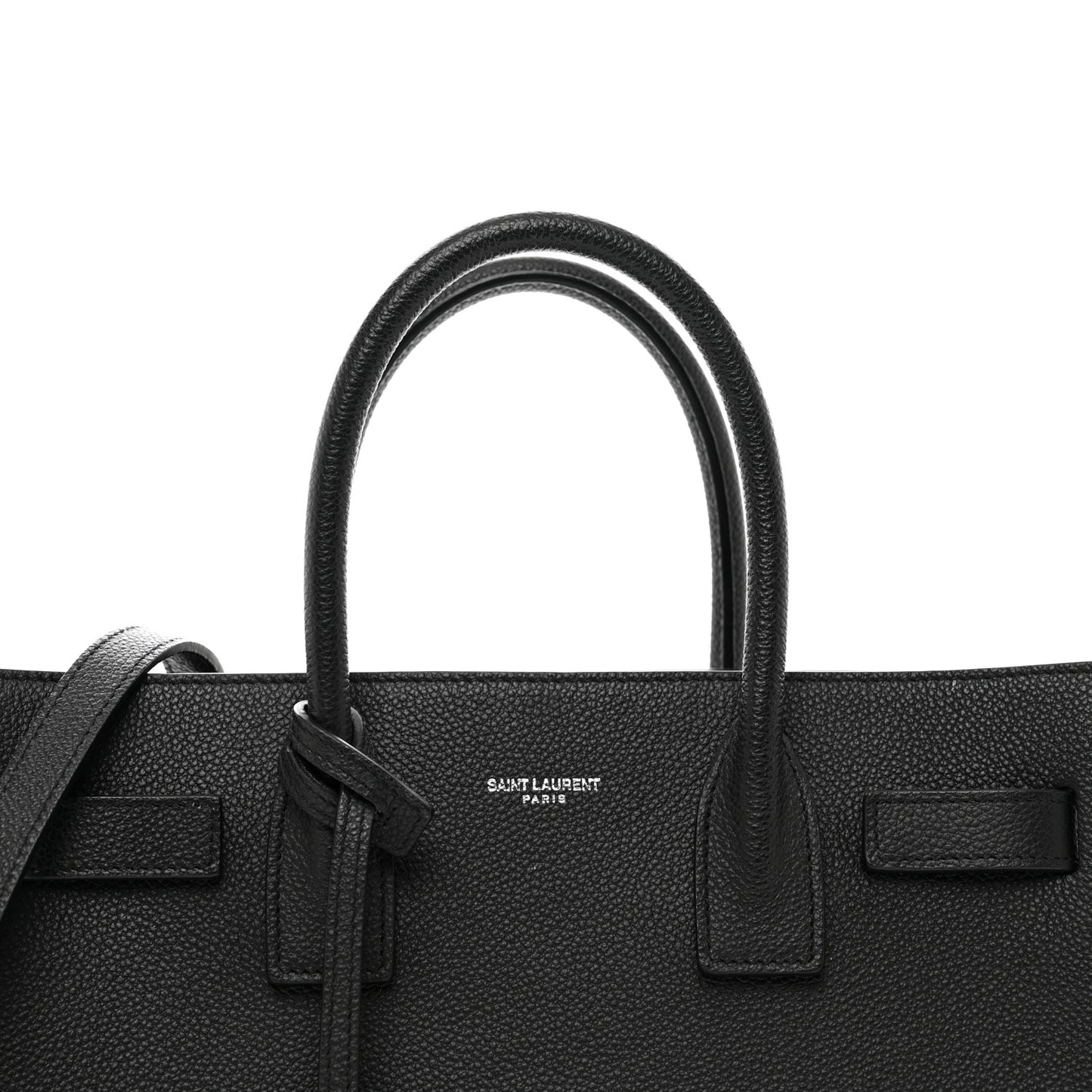Grained Calfskin Baby Sac De Jour Black