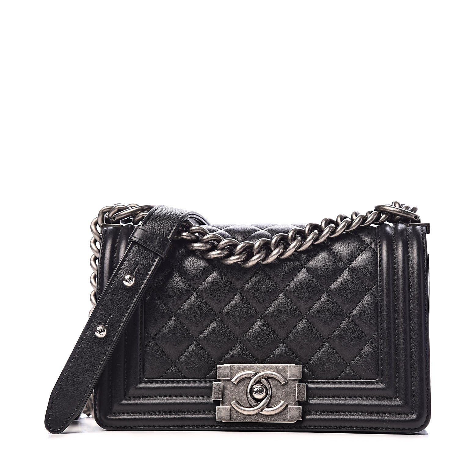 Chanel Calfskin Quilted Small Boy Flap Black 1 of 12