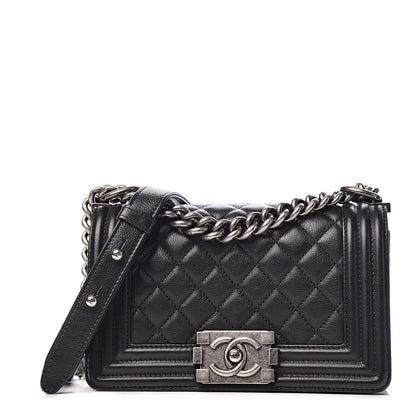 Chanel Calfskin Quilted Small Boy Flap Black 1 of 12