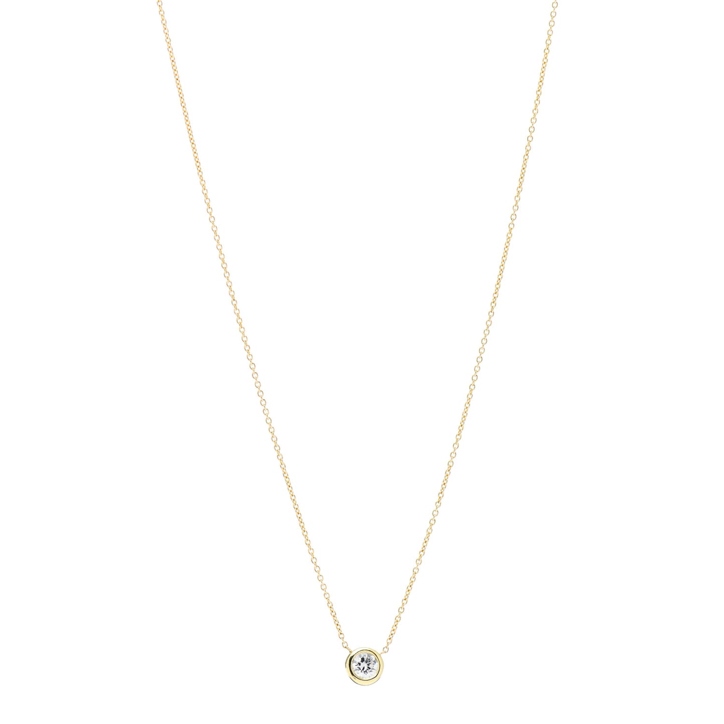 18K Yellow Gold Diamond .25ct Diamonds By The Inch Necklace