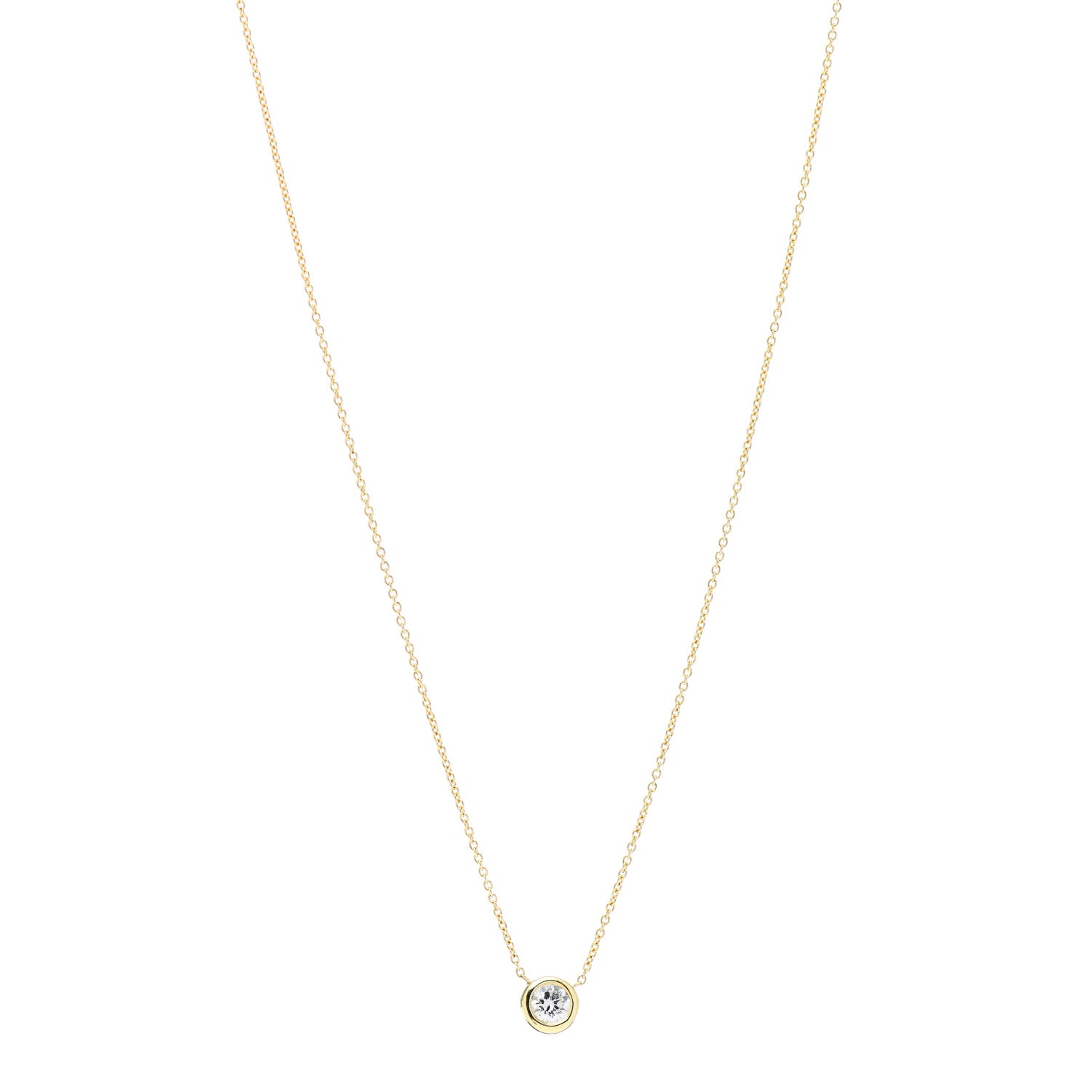 Roberto Coin 18K Yellow Gold Diamond .25ct Diamonds By The Inch Necklace 1 of 5