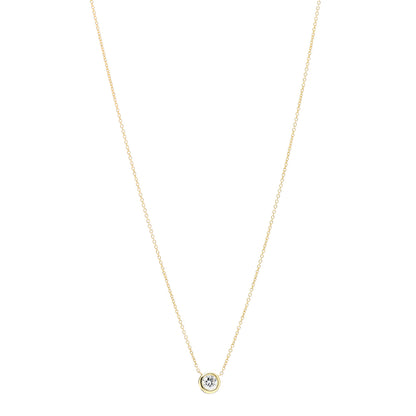 Roberto Coin 18K Yellow Gold Diamond .25ct Diamonds By The Inch Necklace 1 of 5