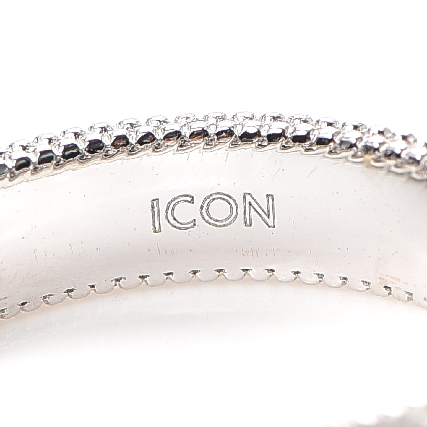 18K White Gold Enamel 4mm Icon Blooms Ring 50 5.25