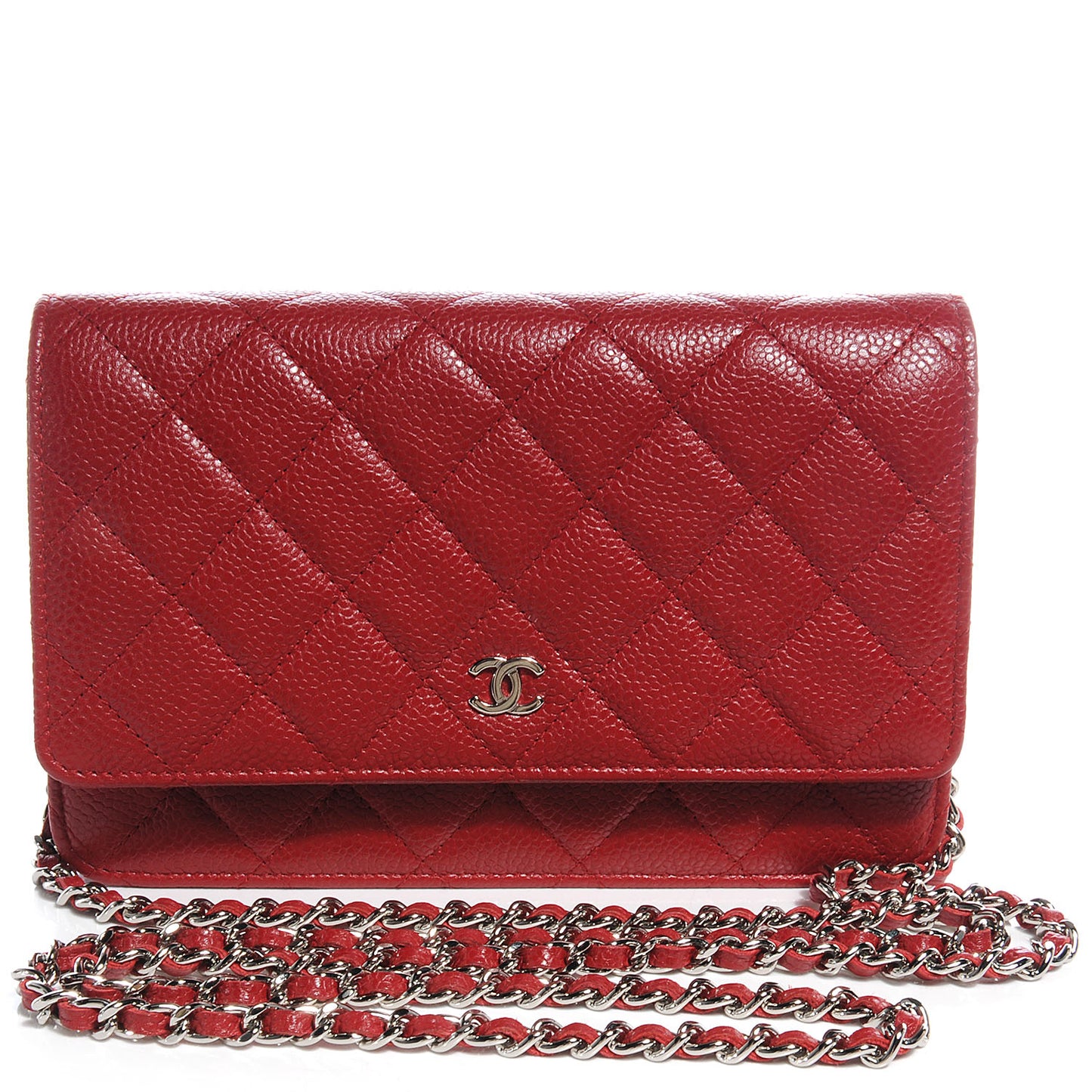 Caviar Classic Wallet on Chain WOC Red