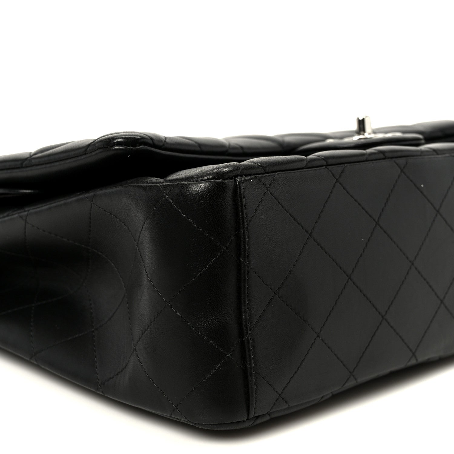 Chanel Lambskin Quilted Maxi Double Flap Black 10 of 11