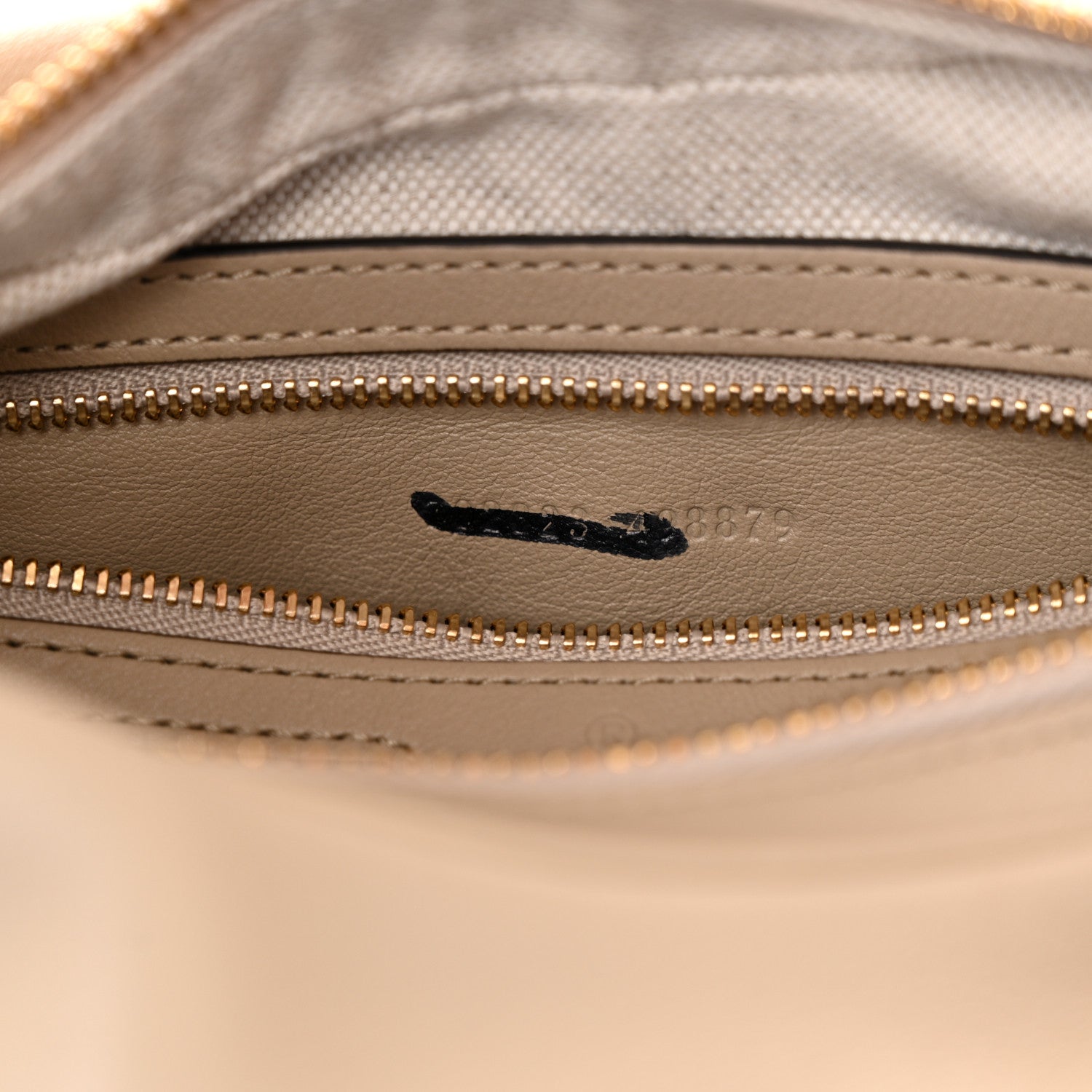 Gucci Aria Calfskin Web Large Attache Shoulder Bag Beige 6 of 10