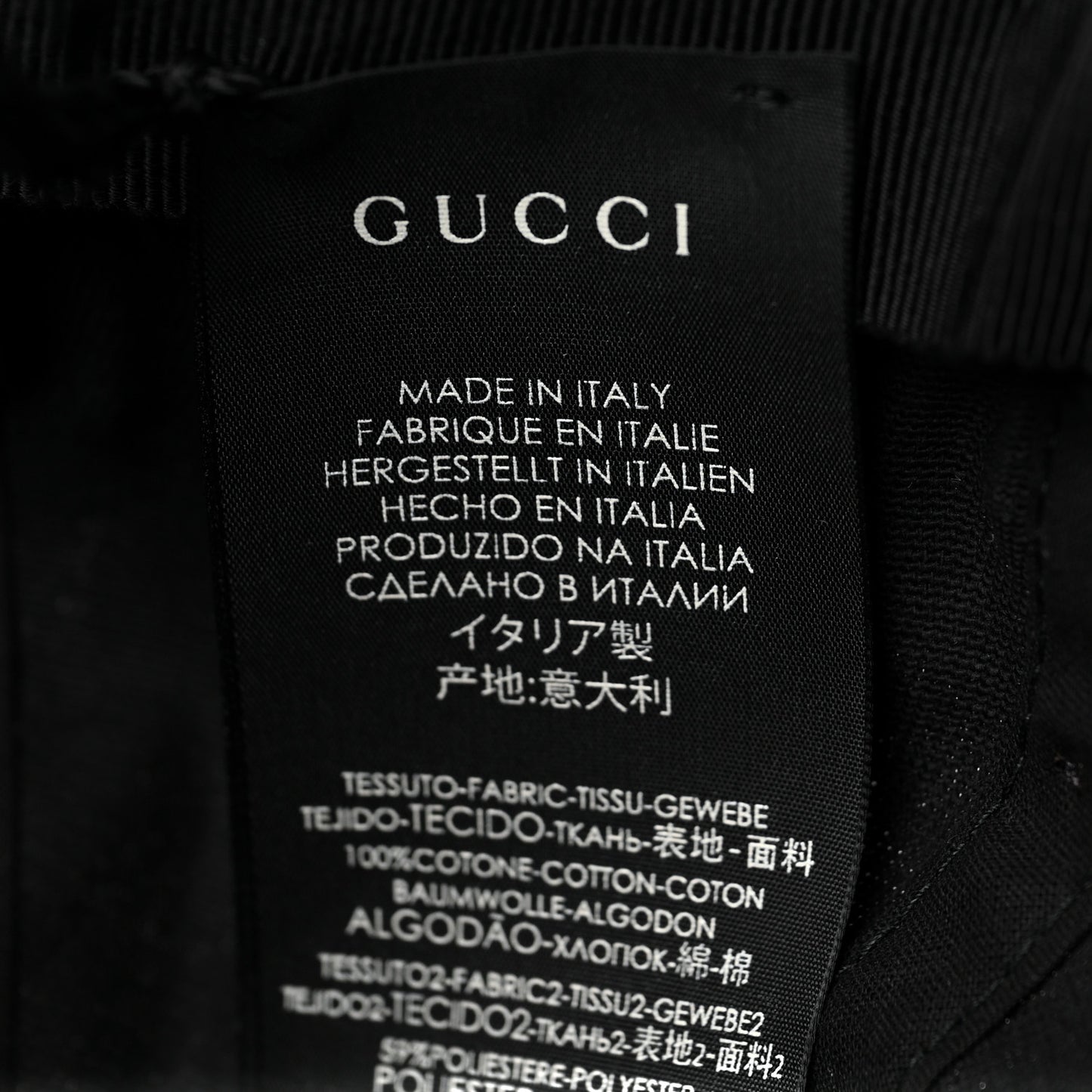 Gabardine Gucci Headband Baseball Hat S Black