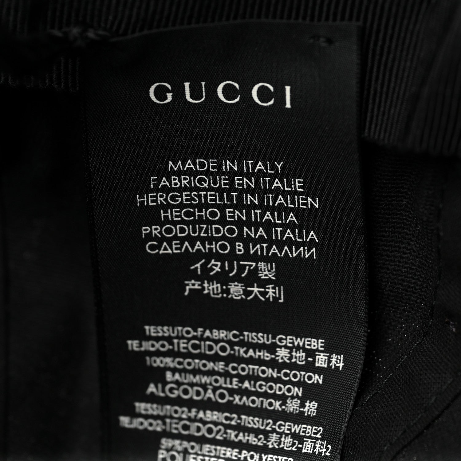 Gucci Gabardine Gucci Headband Baseball Hat S Black 8 of 9