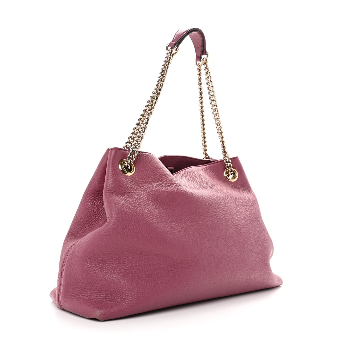 Pebbled Calfskin Medium Soho Chain Shoulder Bag Peonia Flower