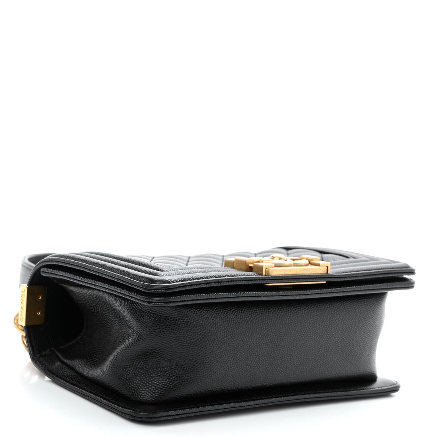 Caviar Quilted Small Boy Flap Black