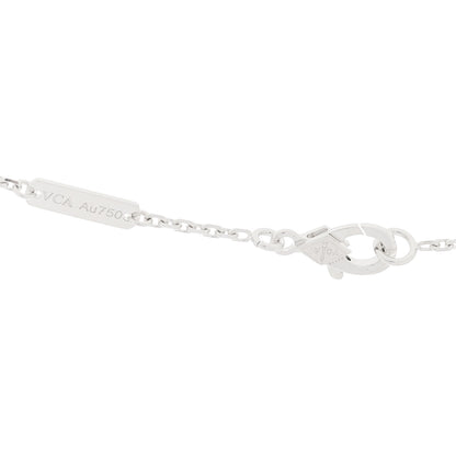Van Cleef & Arpels 18K White Gold Guilloche Vintage Alhambra Pendant Necklace 5 of 5