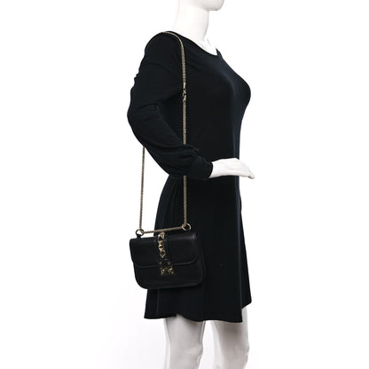 Valentino Garavani Vitello Small Glam Lock Rockstud Flap Black 2 of 8