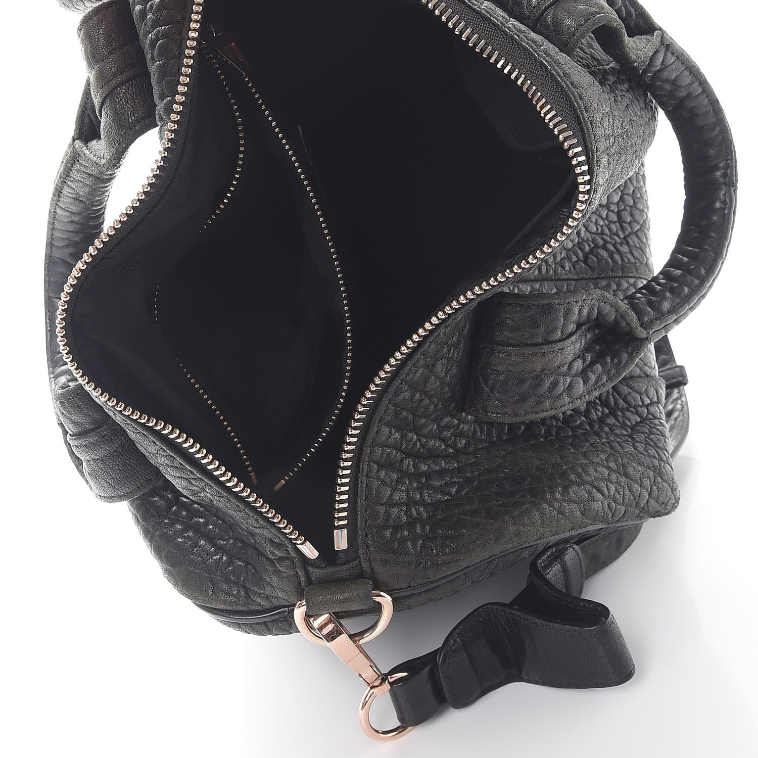 Alexander Wang Pebbled Lambskin Rocco Black Rose Gold Hardware 6 of 12