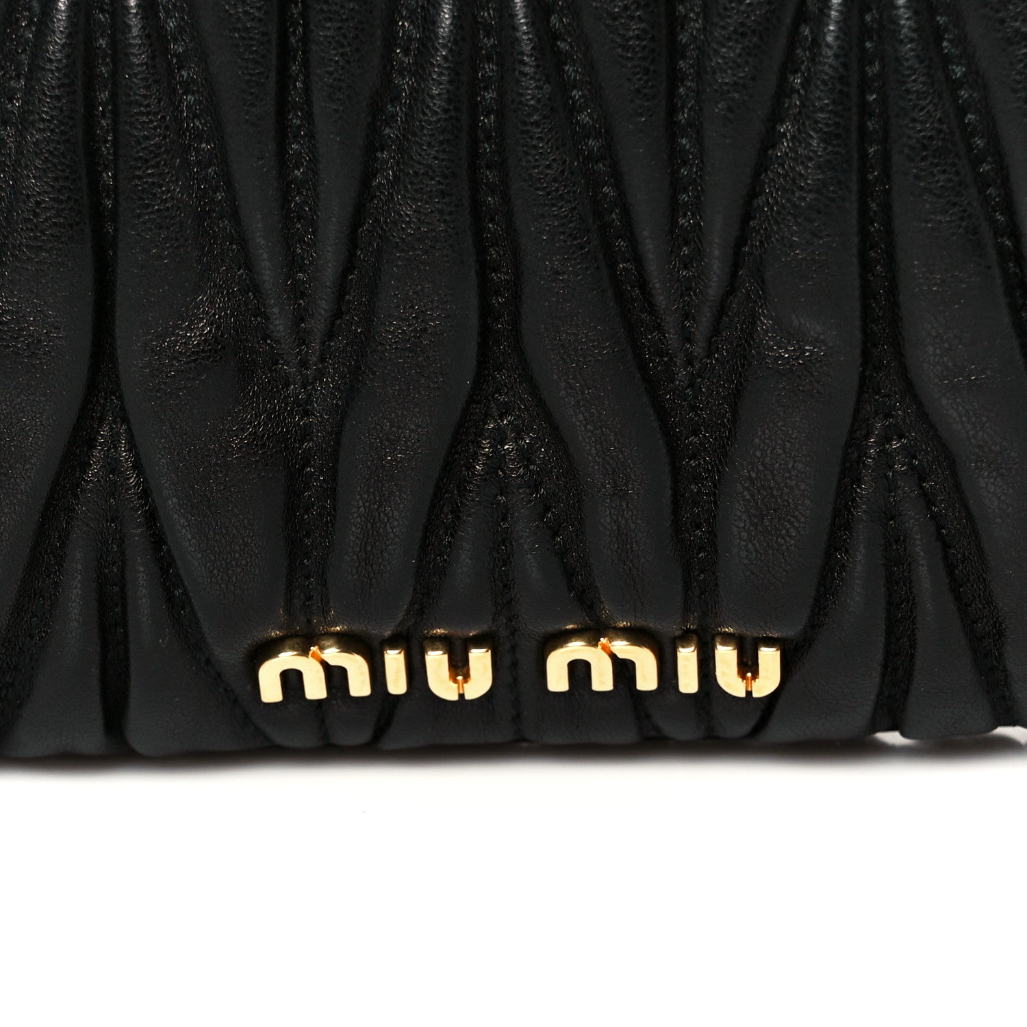 Miu Miu Nappa Matelasse Clutch Black 9 of 9