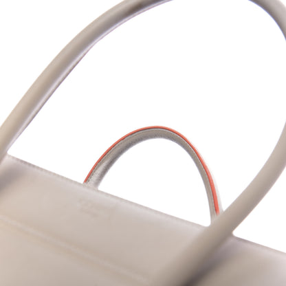 Celine Smooth Calfskin Medium Phantom Luggage Chalk Orange Trim 13 of 13