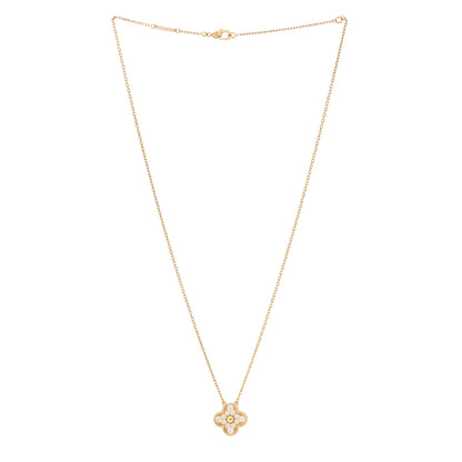 Van Cleef & Arpels 18K Yellow Gold Diamond Vintage Alhambra Pendant Necklace 3 of 6