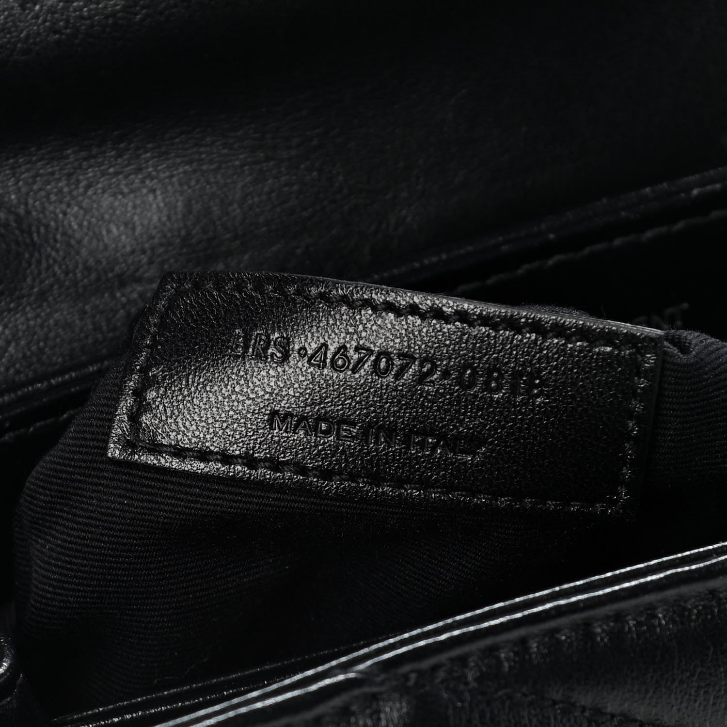 Saint Laurent Calfskin Y Quilted Monogram Toy Loulou Crossbody Bag Black 6 of 17