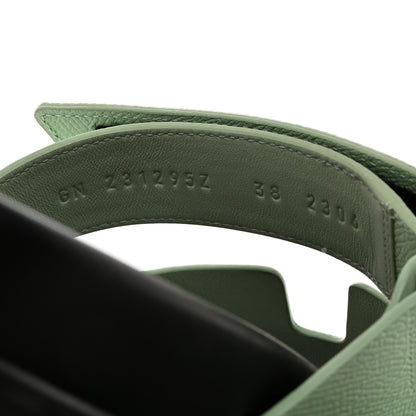 Hermes Epsom Womens Chypre Sandals 38 Vert Jade 7 of 9