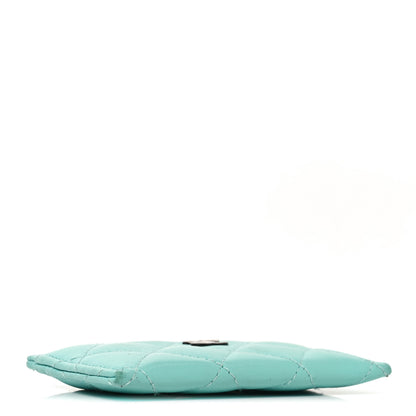 Chanel Lambskin Quilted Card Holder Turquoise 4 of 9