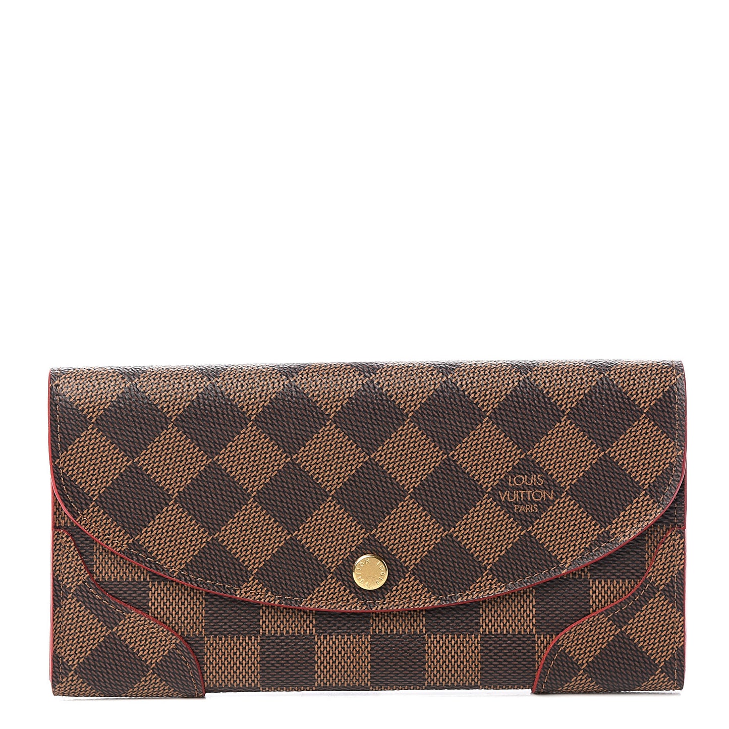 Damier Ebene Caissa Wallet Cherry