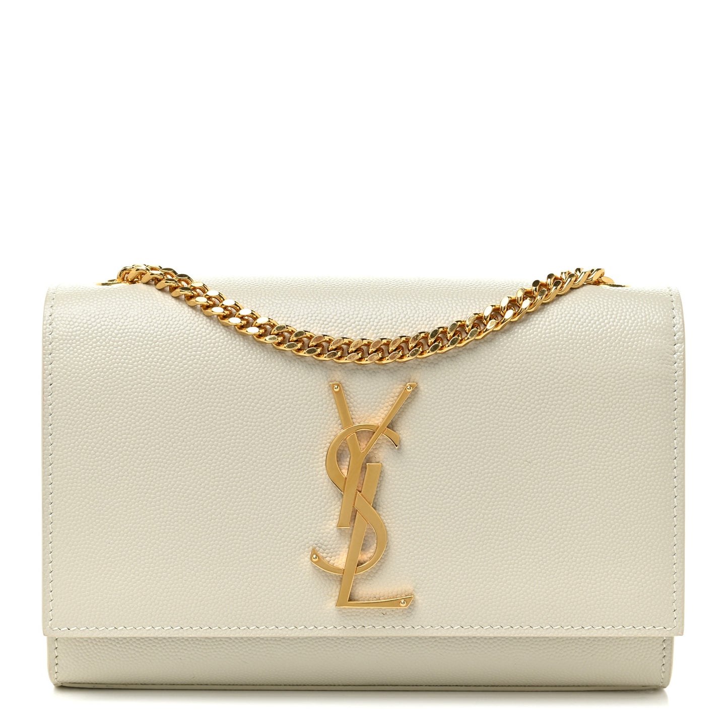 Grain De Poudre Small Monogram Kate Satchel Crema Soft