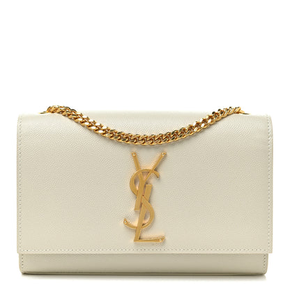 Saint Laurent Grain De Poudre Small Monogram Kate Satchel Crema Soft 1 of 17