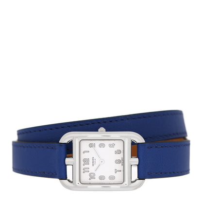 Hermes Stainless Steel Swift 23mm Cape Cod Double Tour Quartz Watch Bleu Electrique 2 of 4