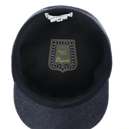 Hermes Denim Cabourg Cap 58 Indigo 7 of 9