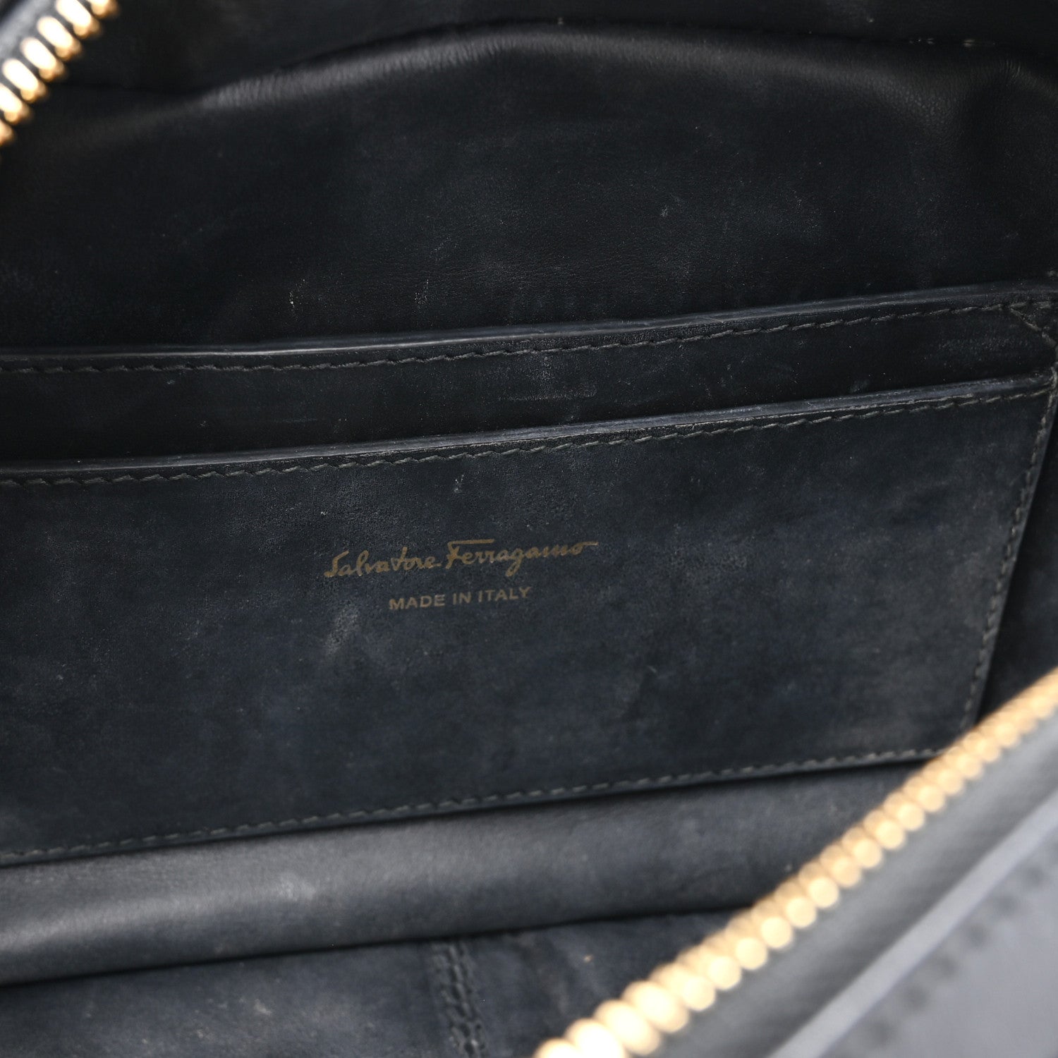 Salvatore Ferragamo SALVATORE FERRAGAMO Calfskin Quilted Gancini Camera Bag Black 10 of 13
