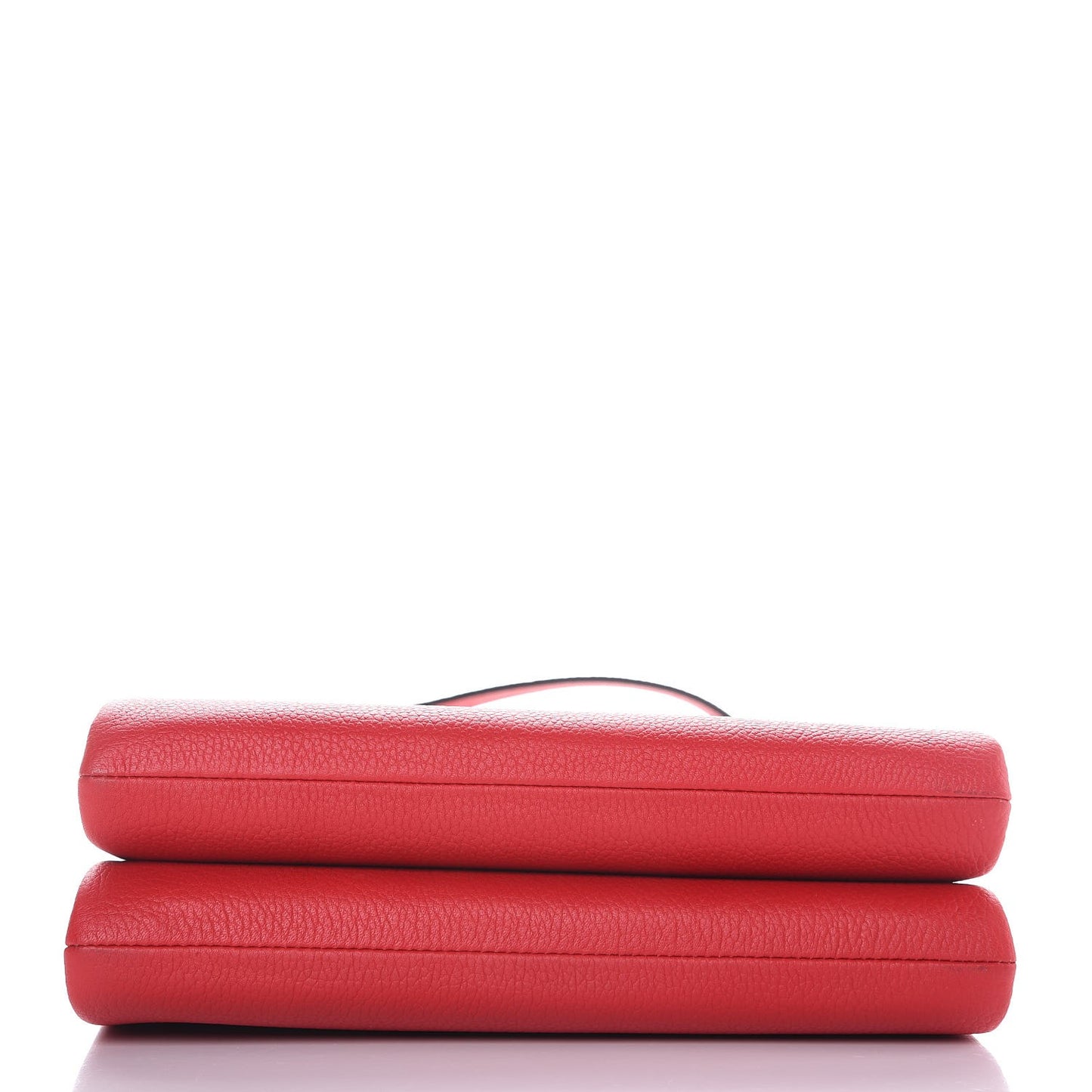 Grained Calfskin Milla Double Crossbody Bag Ruby Red