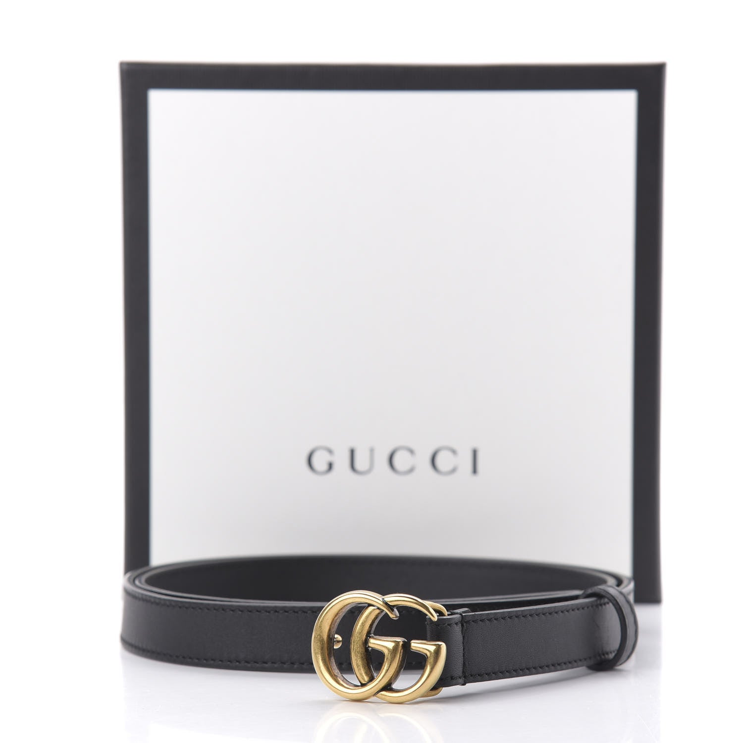 Gucci Calfskin Double G 20mm Belt 90 36 Black 6 of 6
