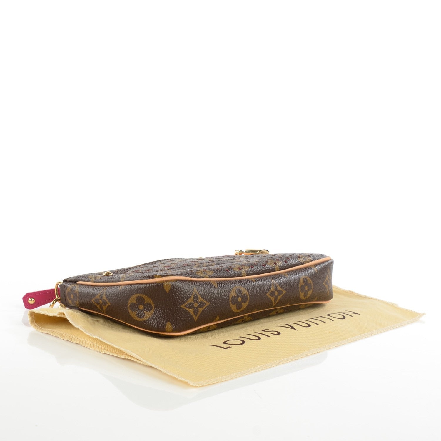 Louis Vuitton Monogram Perforated Pochette Accessories Bag Fuchsia 4 of 9