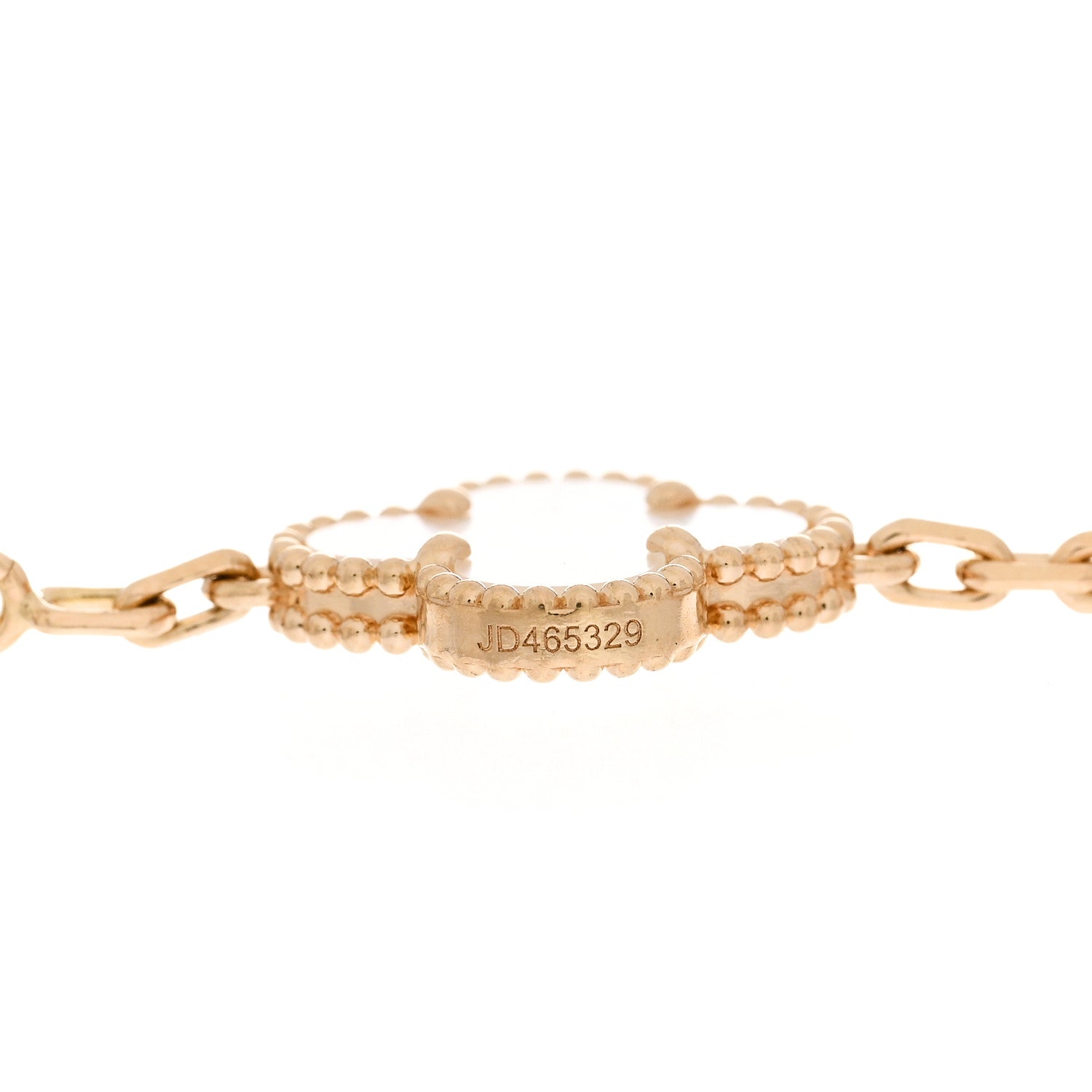 Van Cleef & Arpels 18K Yellow Gold Mother of Pearl 5 Motifs Vintage Alhambra Bracelet 5 of 6