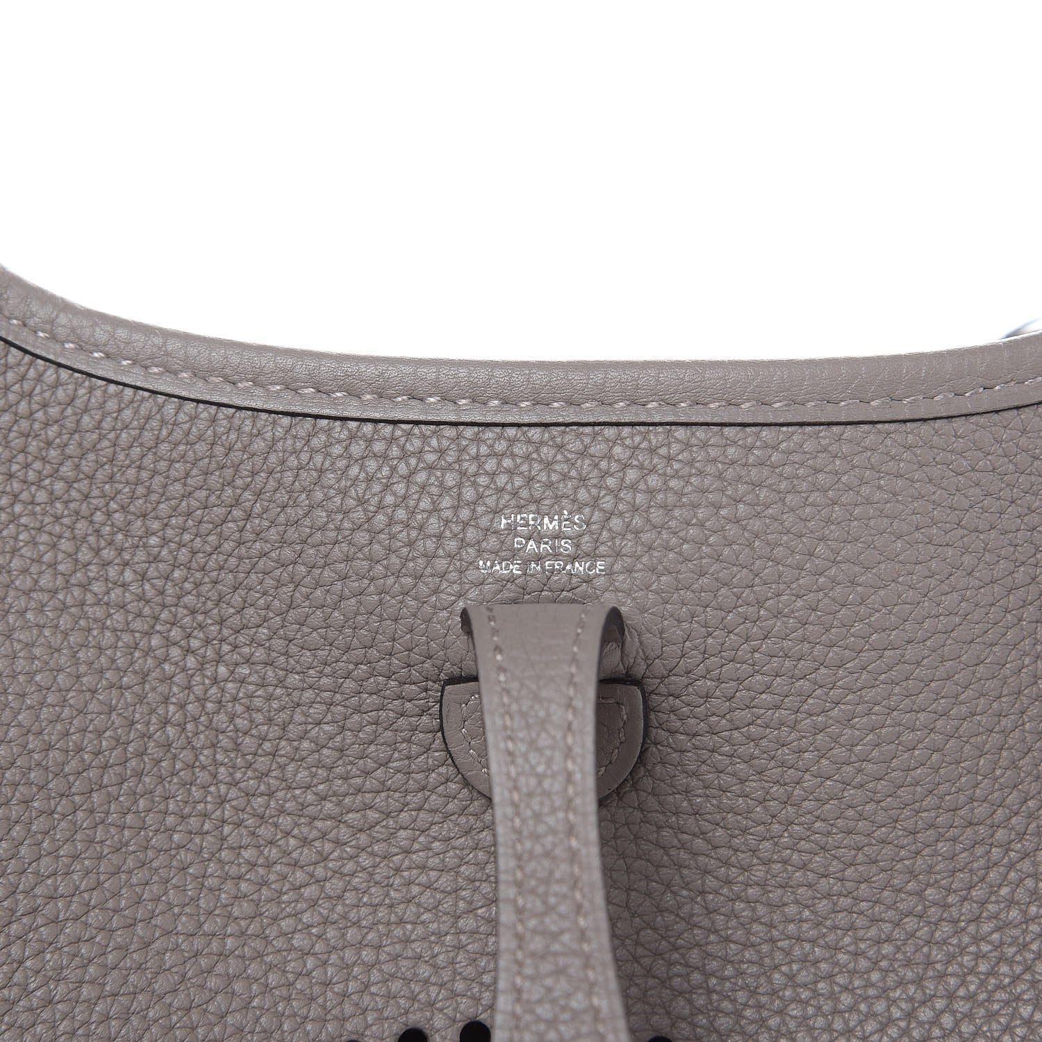 Hermes Taurillon Clemence Evelyne TPM Gris Asphalt 6 of 10
