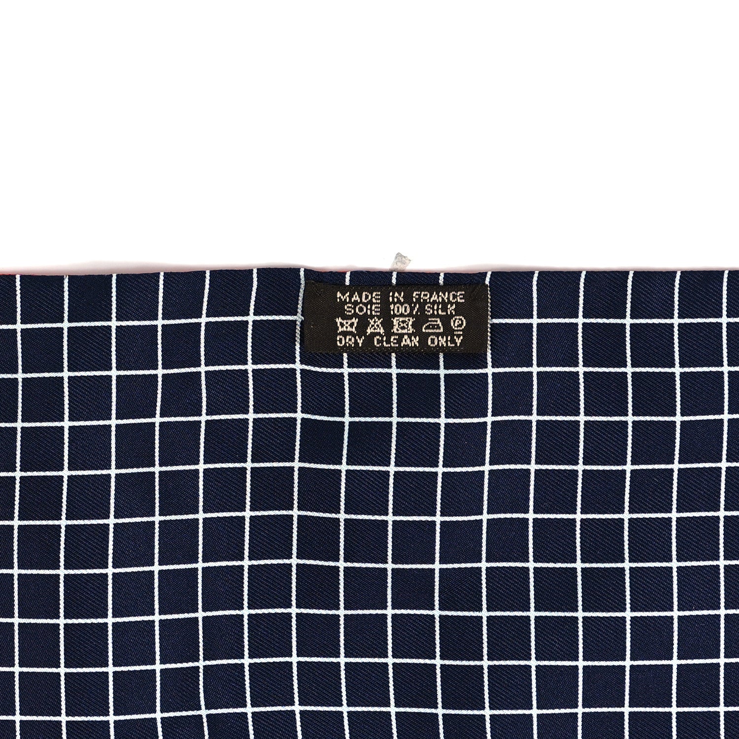 Hermes Silk Couvertures et Tenues de Jour a Carreaux Maxi Twilly Cut Vermillon Marine Ciel 3 of 4