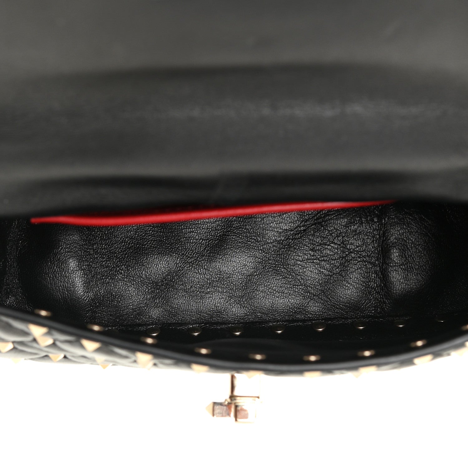 Valentino Garavani Lambskin Small Rockstud Spike Shoulder Bag Black 5 of 10