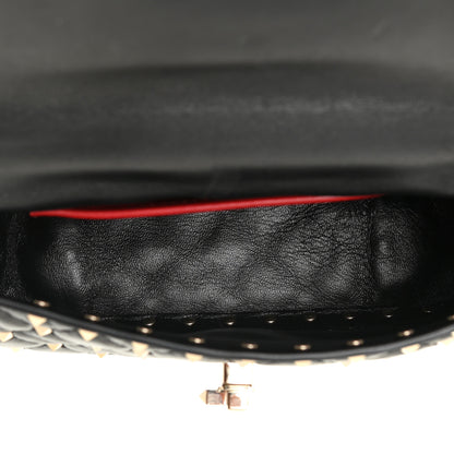Valentino Garavani Lambskin Small Rockstud Spike Shoulder Bag Black 5 of 10