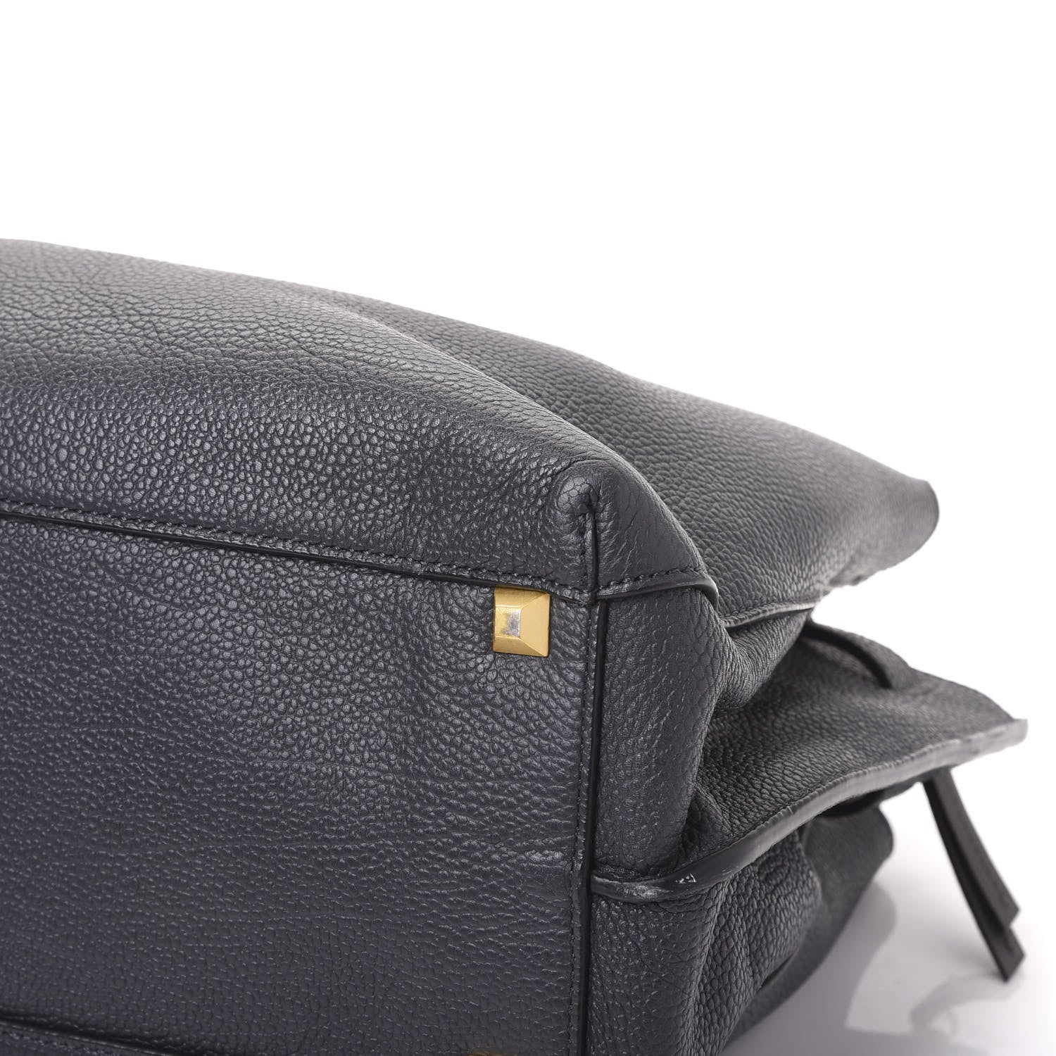 MCM Grained Calfskin Medium Milla Tote Phantom Grey 8 of 10