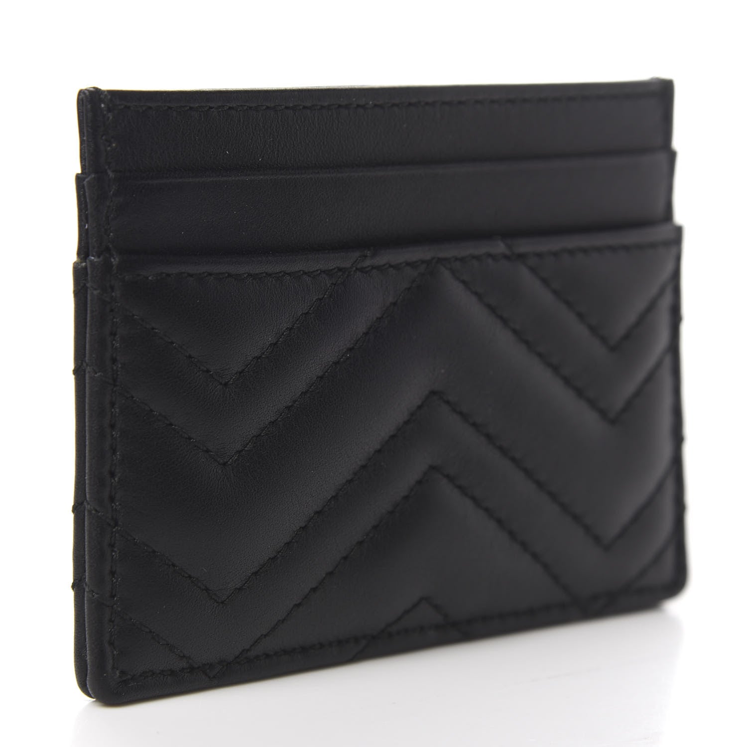 Gucci Calfskin Matelasse GG Marmont Card Holder Black 2 of 6