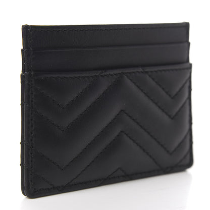 Gucci Calfskin Matelasse GG Marmont Card Holder Black 2 of 6