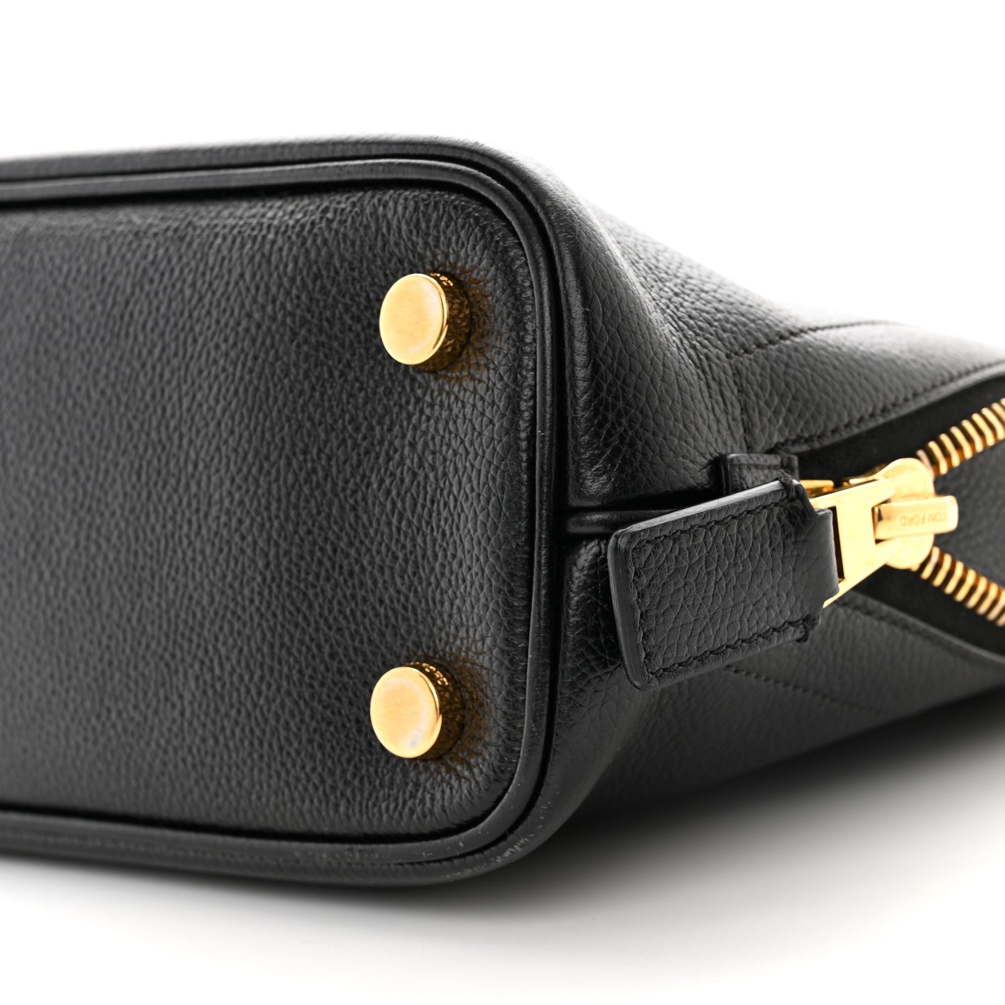 Pebbled Calfskin Small Jennifer Zip Tote Black