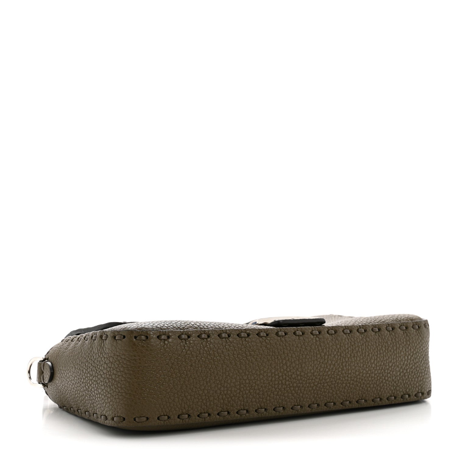 Fendi Cuoio Roma Sellerissima Nappa Sintetica Tape Stitch Baguette Wood 4 of 13