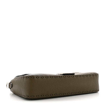 Fendi Cuoio Roma Sellerissima Nappa Sintetica Tape Stitch Baguette Wood 4 of 13