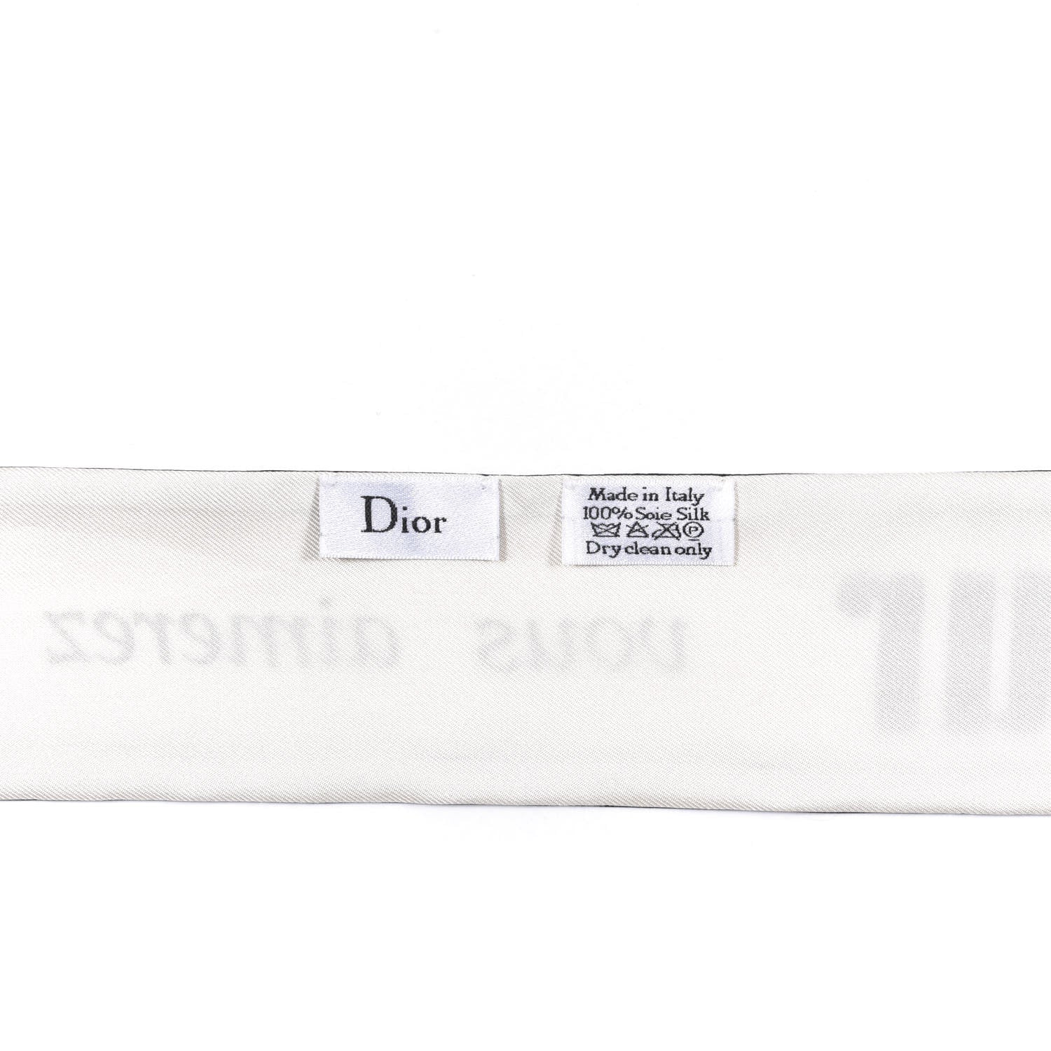 Christian Dior Silk Surrealisme Amour Mitzah Scarf White Black 2 of 7