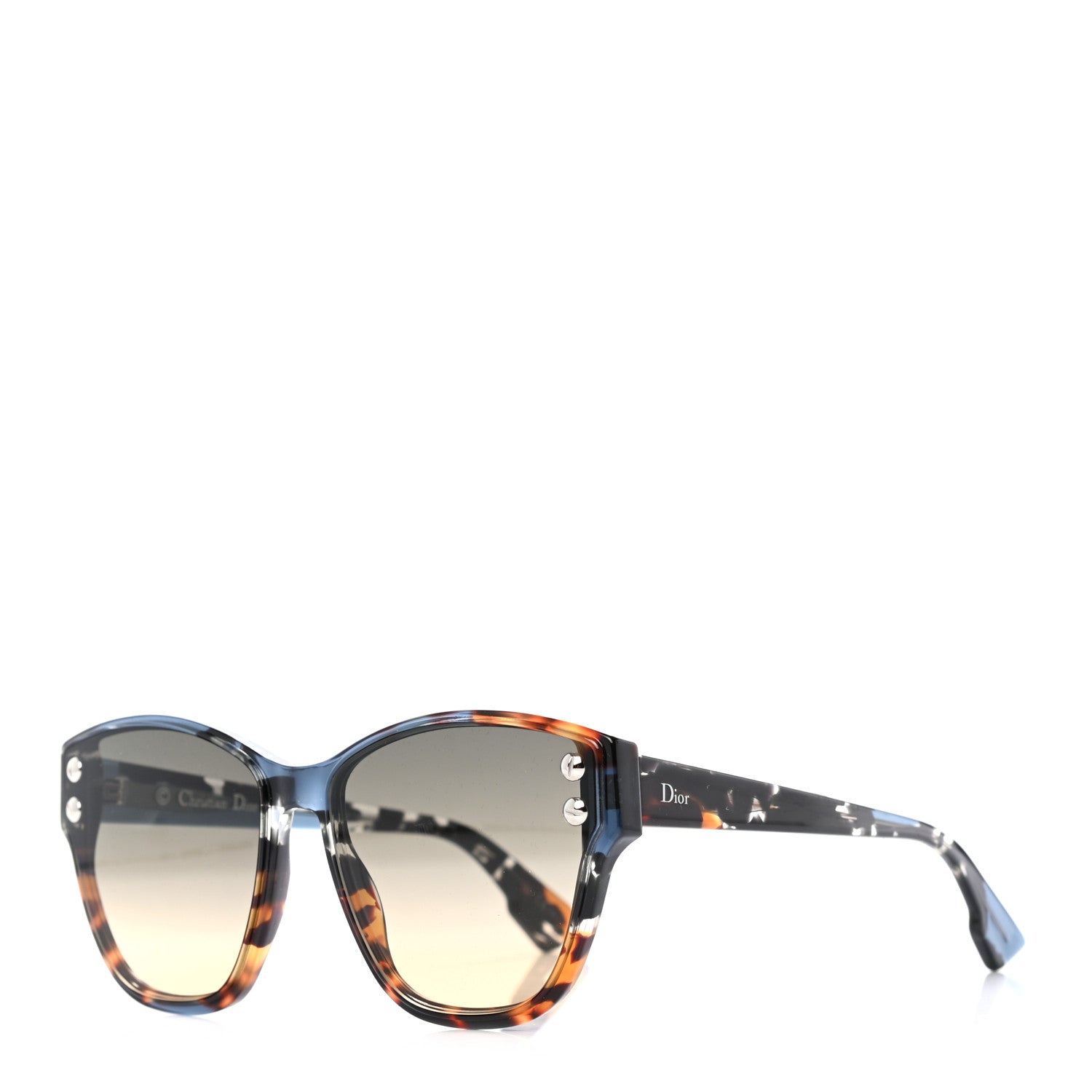 Christian Dior DiorAdd3 Monochromatic Studded Sunglasses Blue Havana 1 of 6