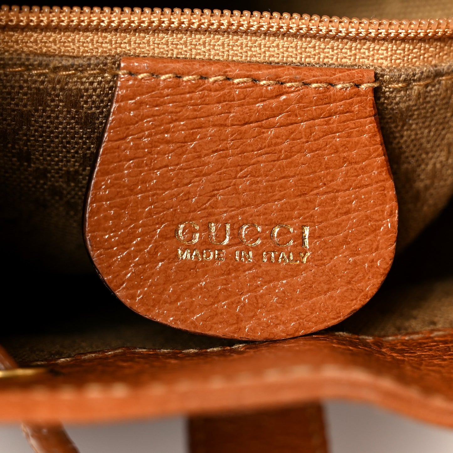 Calfskin Bamboo Mini Backpack Brown