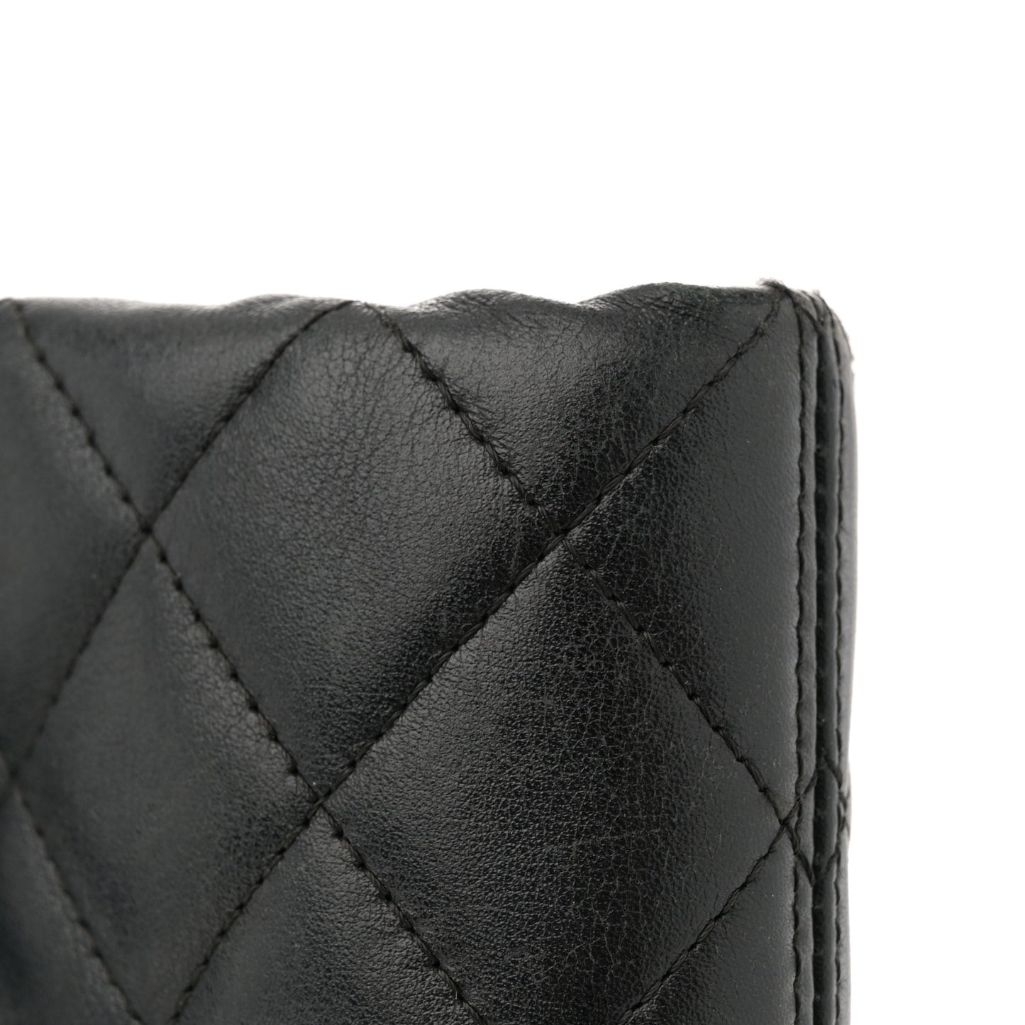 Calfskin Quilted Medium Cambon Tote Black White
